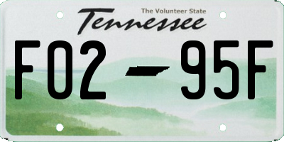 TN license plate F0295F