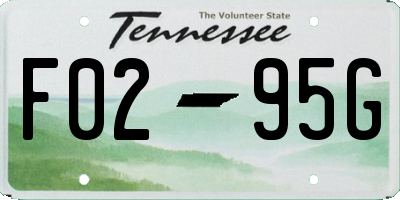 TN license plate F0295G