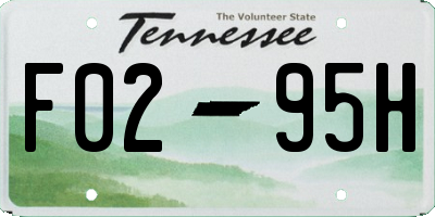 TN license plate F0295H