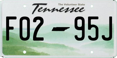 TN license plate F0295J