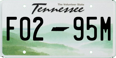 TN license plate F0295M