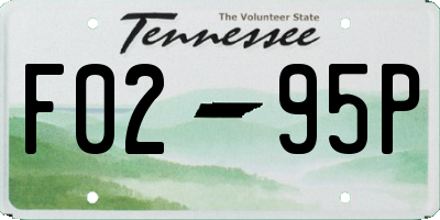 TN license plate F0295P