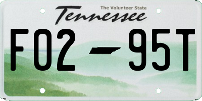TN license plate F0295T