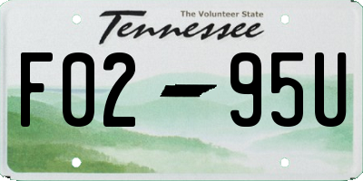 TN license plate F0295U