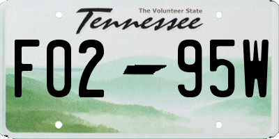 TN license plate F0295W