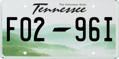 TN license plate F0296I