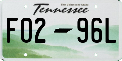 TN license plate F0296L