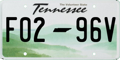 TN license plate F0296V