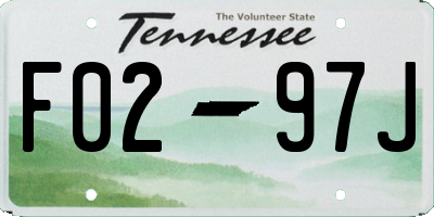 TN license plate F0297J