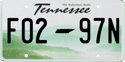 TN license plate F0297N