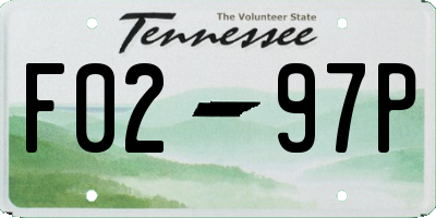 TN license plate F0297P