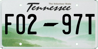 TN license plate F0297T