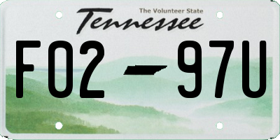 TN license plate F0297U