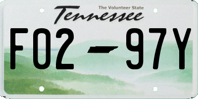 TN license plate F0297Y