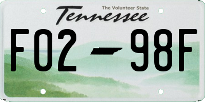TN license plate F0298F