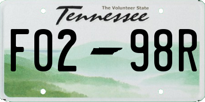TN license plate F0298R