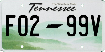 TN license plate F0299V