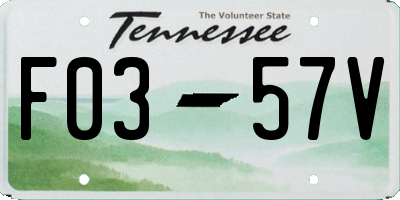 TN license plate F0357V