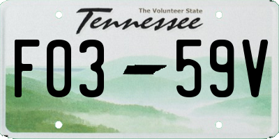 TN license plate F0359V
