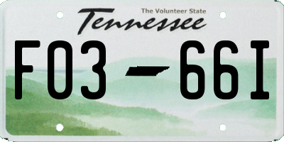 TN license plate F0366I