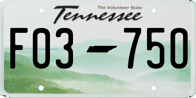 TN license plate F0375O
