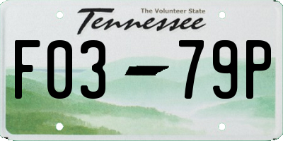TN license plate F0379P