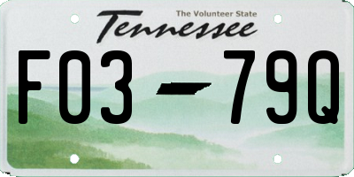 TN license plate F0379Q