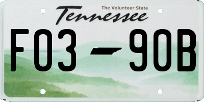 TN license plate F0390B