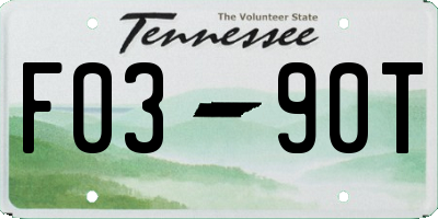 TN license plate F0390T