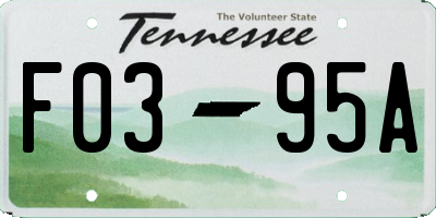 TN license plate F0395A