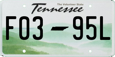 TN license plate F0395L
