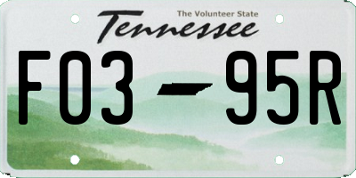 TN license plate F0395R