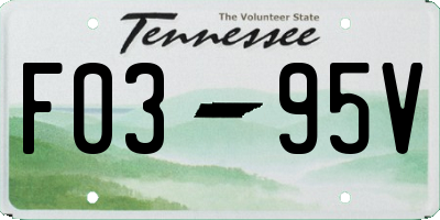 TN license plate F0395V