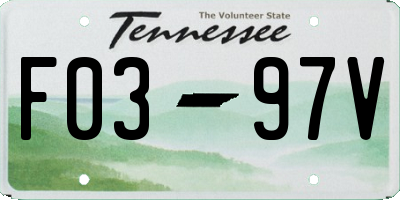 TN license plate F0397V