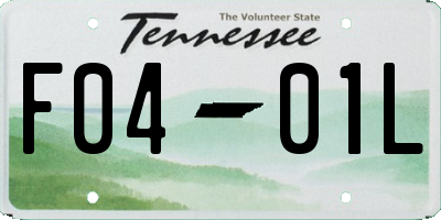 TN license plate F0401L