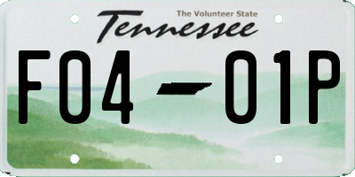 TN license plate F0401P