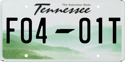 TN license plate F0401T