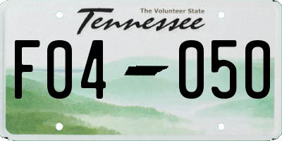 TN license plate F0405O