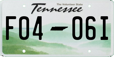 TN license plate F0406I