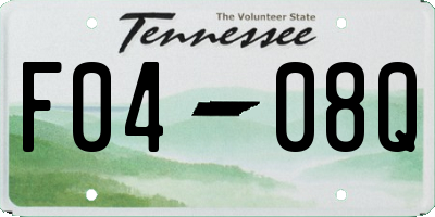 TN license plate F0408Q