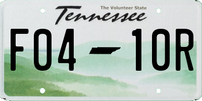 TN license plate F0410R