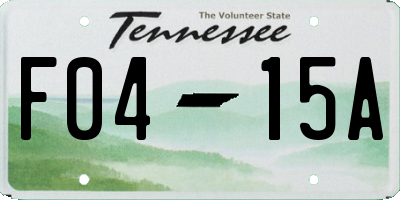 TN license plate F0415A