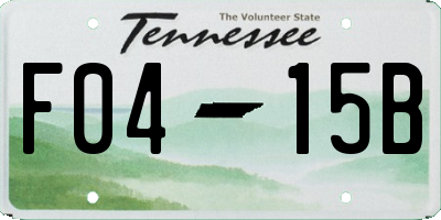 TN license plate F0415B