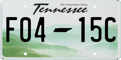 TN license plate F0415C