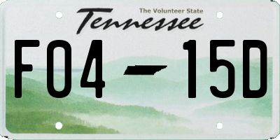 TN license plate F0415D