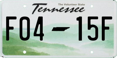 TN license plate F0415F