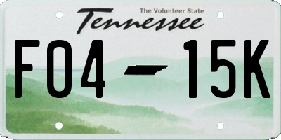 TN license plate F0415K