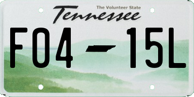TN license plate F0415L