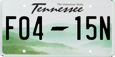 TN license plate F0415N
