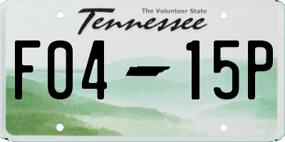 TN license plate F0415P
